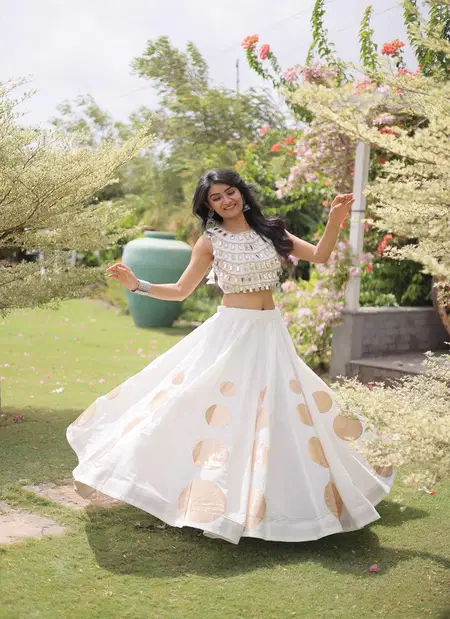 Lw 7173 Roman Silk Gota Pattern Work Navratri Lehenga Choli